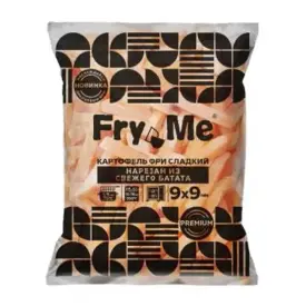 Сладкий картофель Батат Fry Me Премиум 9х9 мм, 2.5 кг