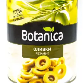 Оливки без косточки консервированные резаные 3100 мл, Botanica