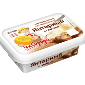 Сыр плавленый пастообразный «Янтарный с грибами», 180 г
