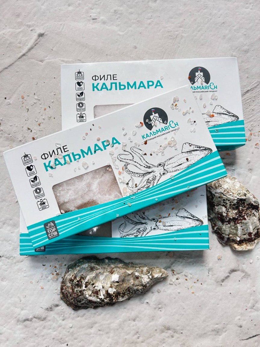 Филе кальмара командорского, 600гр